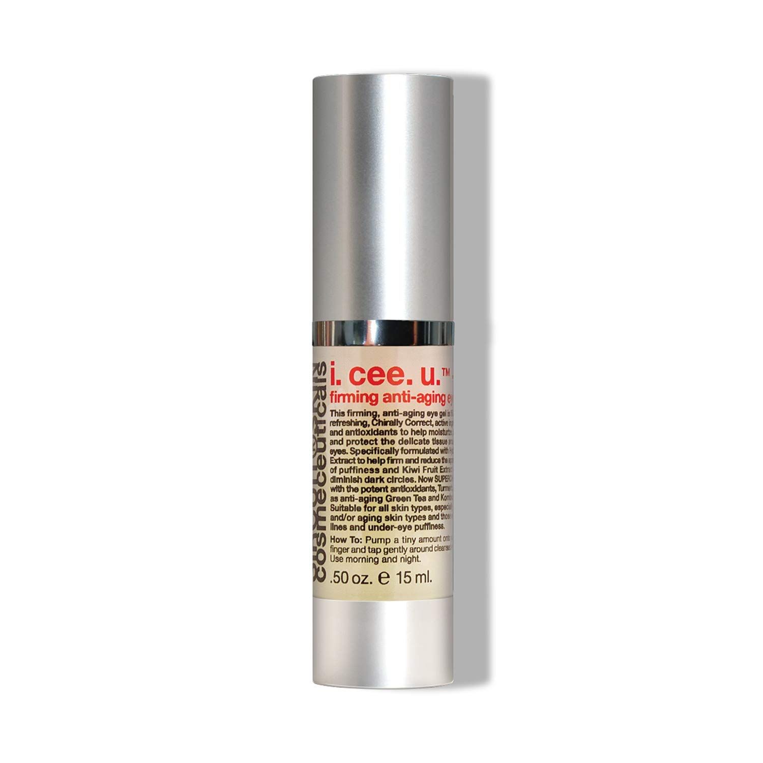Sircuit Skin I. CEE. U.+ Firming Anti-Aging Eye Gel - Soothing Eye Moisturizer with Jojoba Oil, Shea Butter, Kombucha - Eye Lifting Gel Promotes the Appearance of Youthful Looking Skin (0.5 oz)