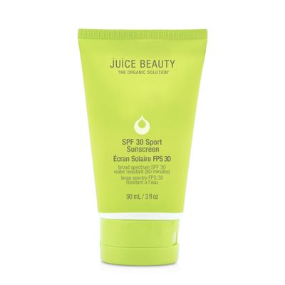 Juice Beauty SPF 30 Sport Sunscreen - 90 mL - Protects Against UVA/UVB Rays - Water + Sweat Resistant Up to 80 Minutes - All Ages + Skin Types - Vegan, Cruelty Free