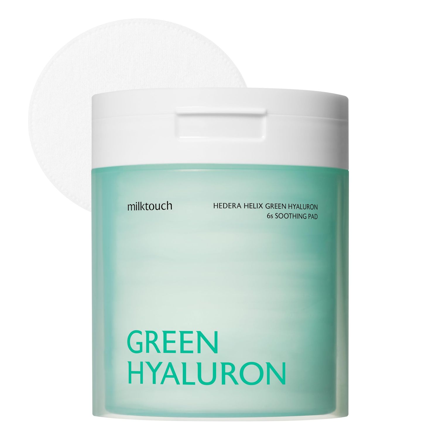 milktouch Green Hyaluron Toner Pads - Hydrating &amp; Soothing Facial Pads w/Hyaluronic Acid &amp; Centella Asiatica for Sensitive Skin, Pore Care, Daily Use, Calming, Moisturizing, Korean Skincare 60pcs