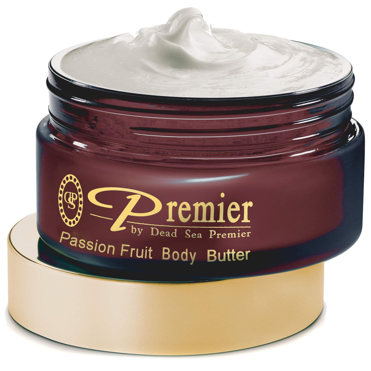 Premier Dead Sea Aromatic Body Butter- Passion Fruit, anti aging skin care, moisturizer, hydrating shea butter, stretch mark cream, firming, age spots, neck &amp; Dcollet, lightweight &amp; silky, 5.95Fl.oz