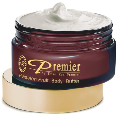 Premier Dead Sea Aromatic Body Butter- Passion Fruit, anti aging skin care, moisturizer, hydrating shea butter, stretch mark cream, firming, age spots, neck &amp; Dcollet, lightweight &amp; silky, 5.95Fl.oz