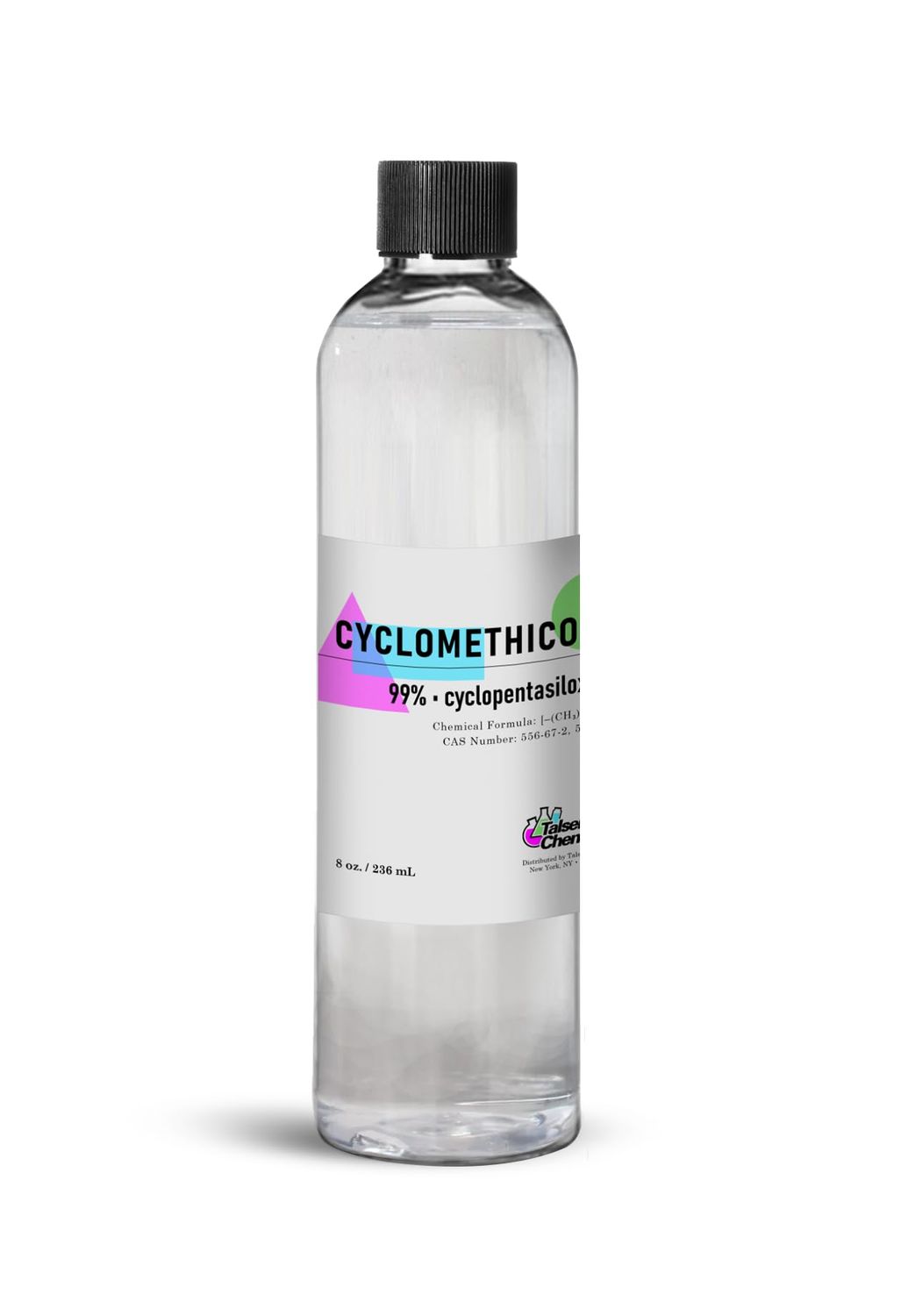 Talsen Chemicals Cyclomethicone Liquid (8 Ounce / 236 mL) Cyclomethicone Cosmetic Grade for DIY Cosmetic Formulations Gives Feathery, and Silky Texture to The Skin and Makes it Very Smooth