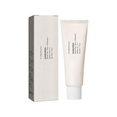 Korean Sunscreen Cream,Relief Sun Organic Sunscreen SPF50+,Korean Sunscreen PA++++Korean Cream Rice and Probiotics | Korean Skin for All Skin Types | UV Defens(50ml)