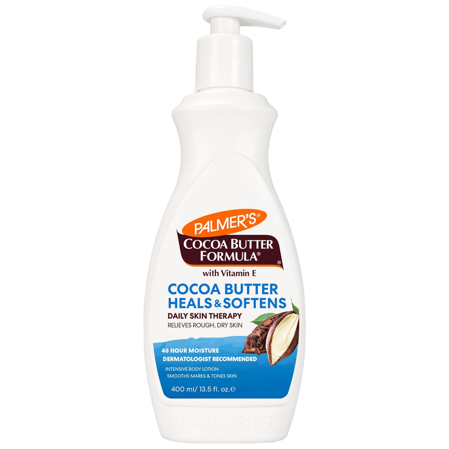 Palmer&#39;s Cocoa Butter Formula Daily Skin Therapy Cocoa Butter Body Lotion for Dry Skin, Hand &amp; Body Moisturizer, Pump Bottle, 13.5 Oz (Pack of 1)