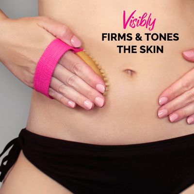 Tone &amp; Glow Body Brush - Dry Brush for Cellulite and Lymphatic Drainage with Natural Bristles for Exfoliation and Skin Tightening