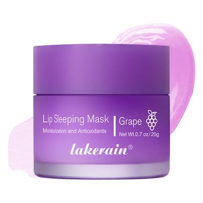 Lip Sleeping Mask,Night Lip Mask With Vitamin C, Antioxidants,Lip Mask Overnight,Improves Dryness,Nourishes and Hydrates,Brighten Lip Colour,Reduce Lip Lines 0.7 Oz (04# Grape)