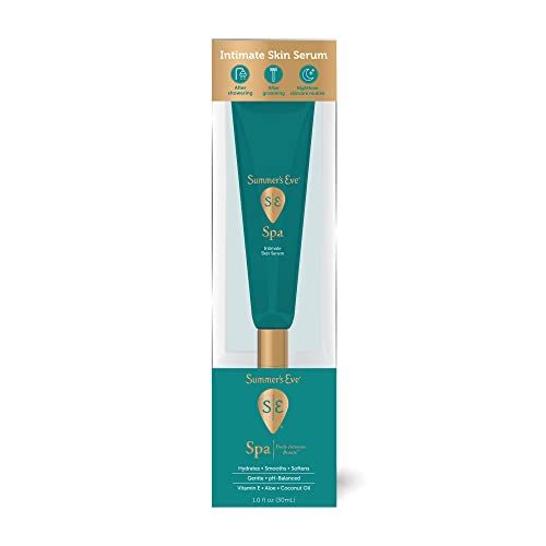 Summer&#39;s Eve Spa Daily Intimate Beauty, Luxurious Skin Serum, Post Shave Fragrance Free Womens Hydrating Serum, 1oz Tube