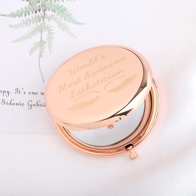 UJIMS Esthetician Gifts Lashes Girl Artist Compact Makeup Mirror Makeup Graduation Pocket Mirror Estheticians Appreciation Gifts (Esthetician Makeup Mirror)