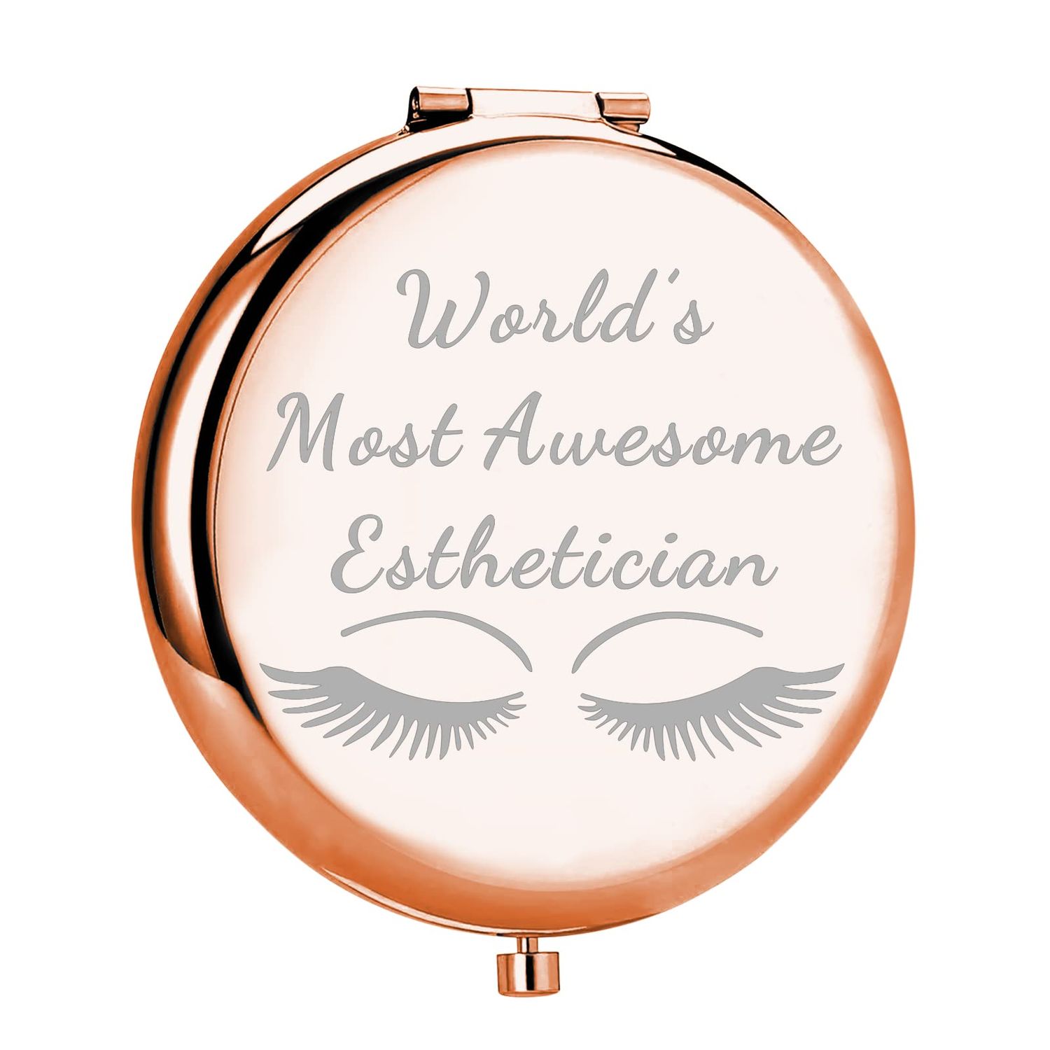 UJIMS Esthetician Gifts Lashes Girl Artist Compact Makeup Mirror Makeup Graduation Pocket Mirror Estheticians Appreciation Gifts (Esthetician Makeup Mirror)