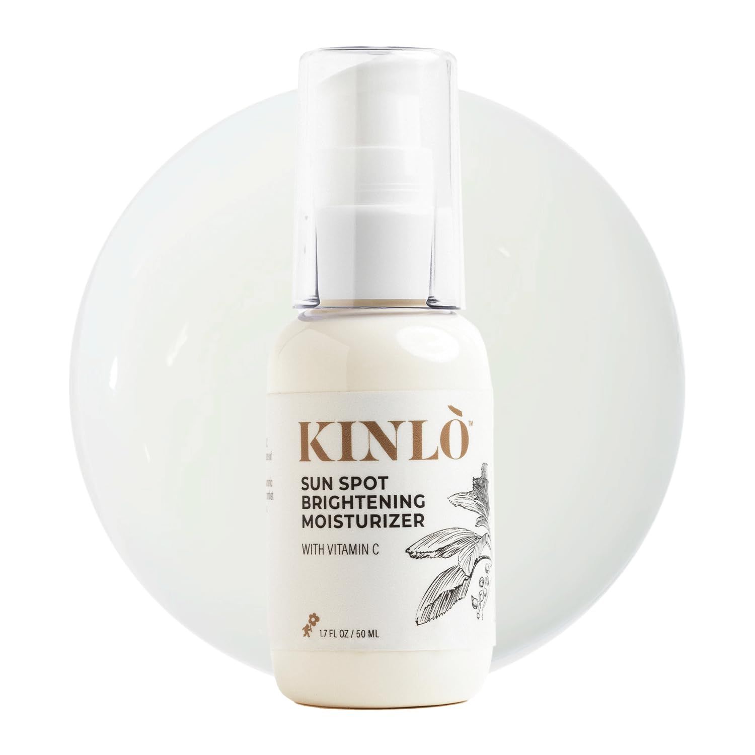 Kinlo Sun Spot Brightening Moisturizer | Vitamin C Ferulic acid Hyaluronic acid | Daily Brightening Serum Face Moisturizer | Black Owned Skincare Vegan 1.7 fl oz