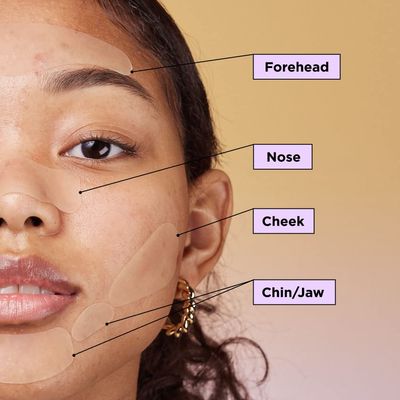 ZitSticka Hydrocolloid Surface Area Pimple Patches for Face - Clarifying Pore & Blemish for Large Zit T-Zone Coverage - Zit Sticker Absorbs Oil, Unclogs Pores, & Targets Clusters (FACE MAP 2PC)