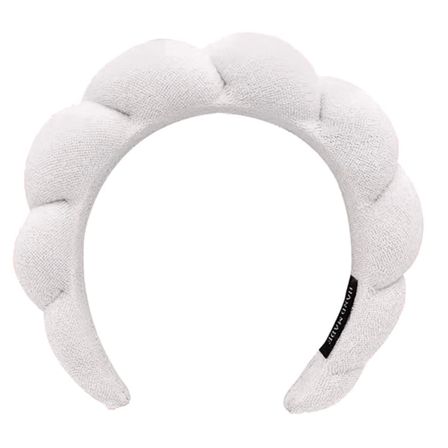 WFWJ Headband for Spa, Makeup Removal, Shower, and Skincare - Sponge Headband (White)