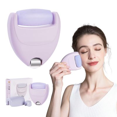 RHOS Ice Roller for Face and Eye-Facial Ice Roller Skin Care Tools for Reduce Puffiness,Reduce Migraine Pain&amp;Muscle Tension-Protable Mini Ice Roller with Case for Travel,Womens Gifts (Pink)