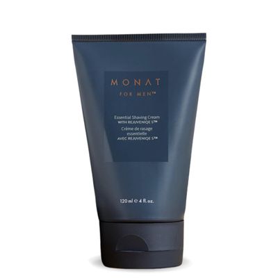 MONAT For Men Essential Shaving Cream - Natural Shaving Cream Includes Shea Butter, Coconut Oil, Aloe Vera, Ginger Root Extract, Panthenol, Avena Care &amp; Coffee Seed Oil - Net Wt. 120 ml / 4 fl. oz.