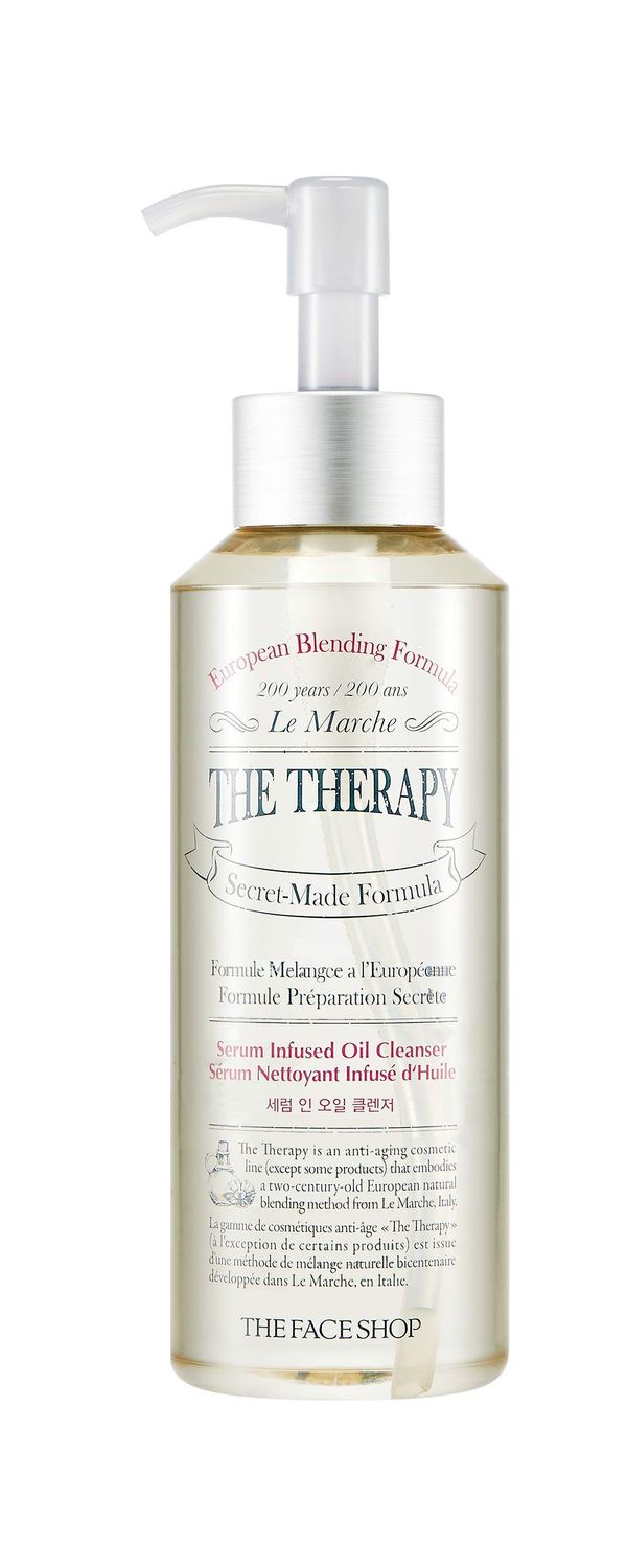 THE FACE SHOP The Therapy Serum Infused Oil Cleanser | Deep Moisturizing Gel-oil Cleanser for Thoroughly Soft Foam Cleansing | Leave Skin Hydrated &amp; Comfortable | 7.6 fl. Oz,K-Beauty