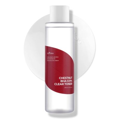 ISNTREE Chestnut BHA 0.9% Clear Toner 200ml 6.76 fl.oz | Mild exfoliant with BHA| Normal and Oily Skin | Helps to Remove Excess sebum