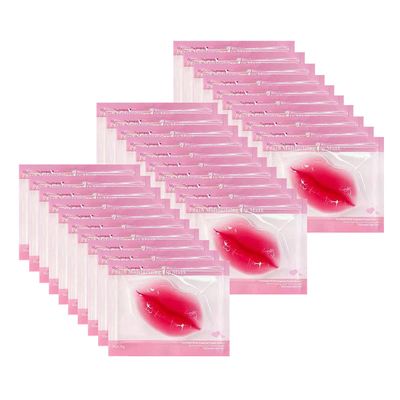 NIYET 30 pieces of Moisturizing Collagen Crystal Lip Mask - Anti-Ageing &amp; Anti Chapped, Reduce lip Wrinkles, Fade Lip Color, Make Skin Smooth And Firm Collagen Lip Pieces (Rose)