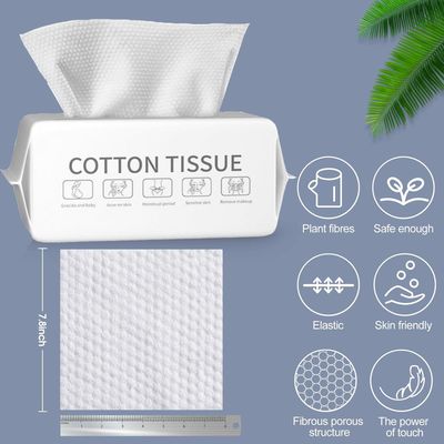 sealjoyous 130 Count Disposable Face Towels, Pure cotton Facial Clean Towels, Ultra Soft &amp; Thick Cloth for Sensitive Skin, Makeup Remover Dry Wipes, Lint-Free Towelettes for Cleansing