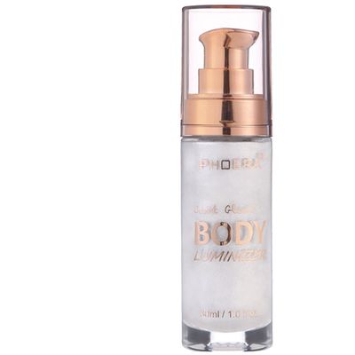 PHOERA Body Luminizer Highlighter, Waterproof Moisturizing and Glow For Face &amp; Body, Face Body Glow Illuminator (105 Diamond Platinum)