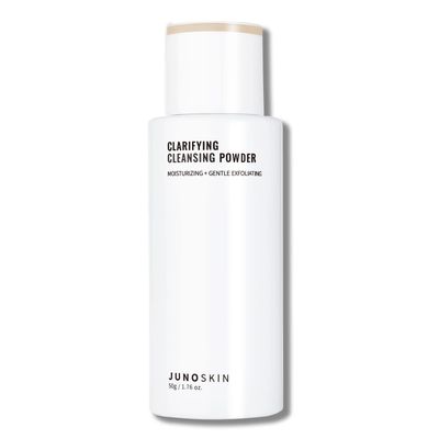 JUNO &amp; Co. Exfoliating Face Wash, 10 Ingredients Facial Clarifying Cleansing Powder with Hyaluronic Acid for Extra Hydration 50g / 1.76oz