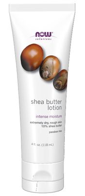 NOW Foods Solutions, Shea Butter Lotion, Intense Moisture for Extremely Dry Rough Skin, 4-Ounce