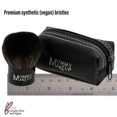 Kabuki Foundation Brush - Premium Synthetic Vegan Bristles, Soft &amp; Compact Face Makeup Brush for Smooth &amp; Flawless Application | Powder Foundation Brush by Mommy Makeup