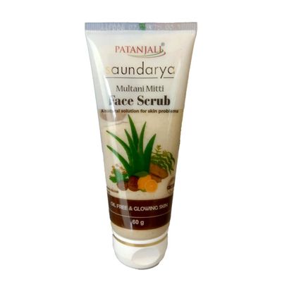 Patanjali Saundarya Face Scrub Multani Mitti (Fuller&#39;s Earth) 60 gm / 2.02 fl oz