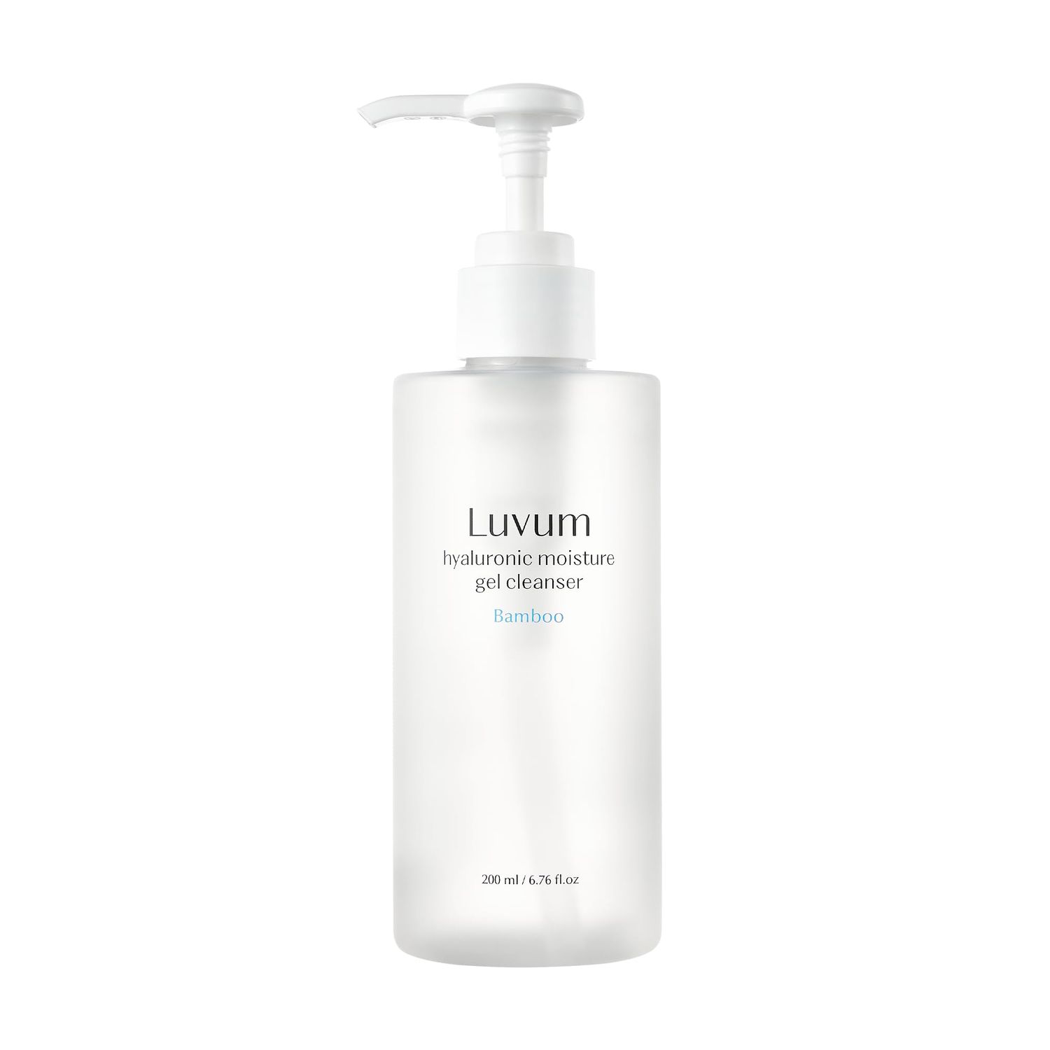 LUVUM Bamboo Hyaluronic Moisture Gel Cleanser, Hyaluronic Acid, Non-Irritating, 6.76 fl. oz