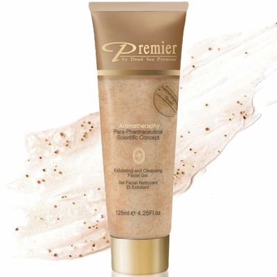 Premier Dead Sea exfoliating face scrub &amp; face wash Classic Para-Pharmaceutical Micro Grains face scrub face cleanser witch hazel jojoba oil skin care non-drying Aromatherapy Scientific Concept 4.25Fl