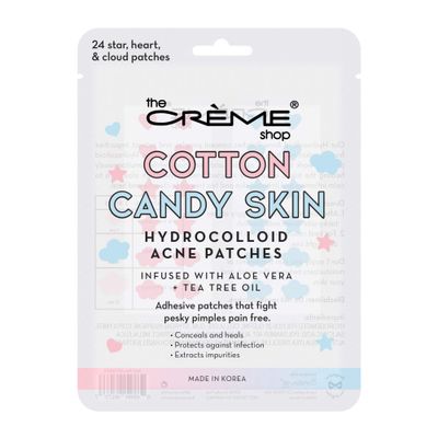 The Crme Shop Cotton Candy Skin Hydrocolloid Acne Patches, Acne Healing Dots/Stickers, Acne Treatment Patches with Salicylic Acid and Witch Hazel - 3 Sizes, 72 Patches