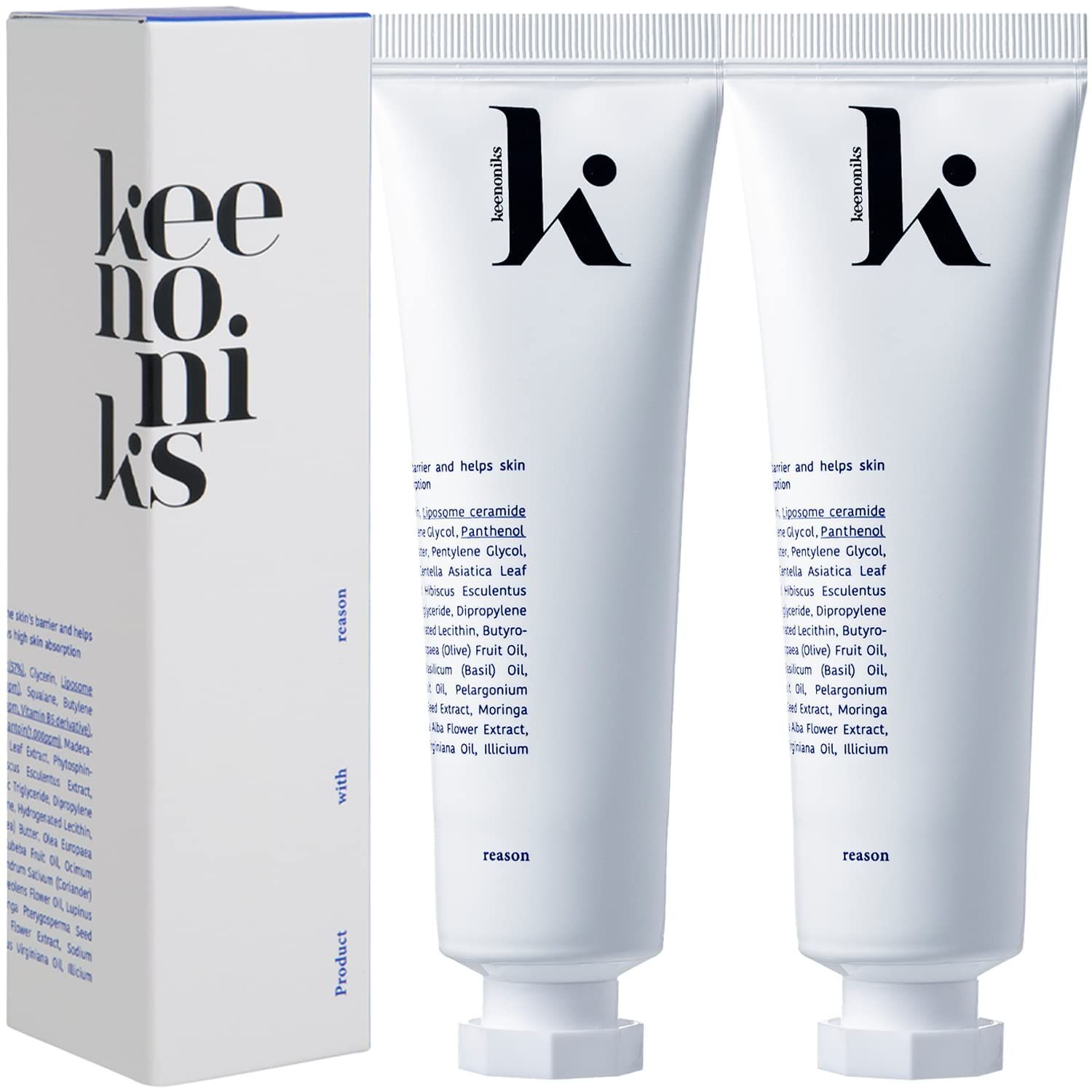 keenoniks Wonder Remedy Intensive Hydrating Facial Moisturizing Cream - Ceramide CICA for Blemish &amp; Redness Relief, Skin Barrier Repair Care | Centella Asiatica Korean Daily Skincare - 3.38 Fl Oz