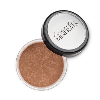 Mineral Blush Powder by Beaut Minerals | Gluten Free Pressed Powder Blush Makeup: Natural Makeup Contour Blush and Highlighter Palette for Glowing Skin, Body Shimmer, Lip and Cheek Tint -Go Bronze