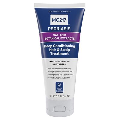 MG217 Deep Conditioning Salicylic Acid Scalp Treatment for Psoriasis, Exfoliates, Heals, Moisturizes, Hyaluronic Acid, Natural Oils, Plant Extracts, Sulfate free, Paraben Free, Fragrance Free, 6 floz