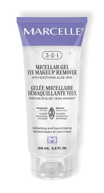 Marcelle 3-in-1 Micellar Gel Eye Makeup Remover, Hypoallergenic and Fragrance-Free, 3.3 fl oz