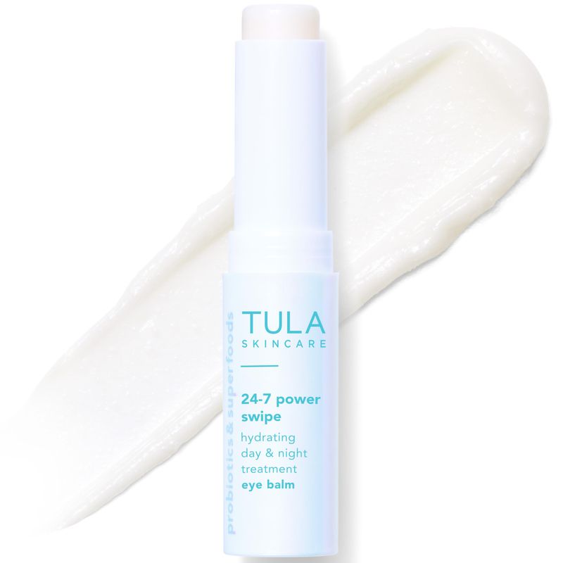 TULA 24-7 Power Swipe Hydrating Eye Balm | Dark Circle Treatment, Instant Brightening, Portable | 0.23oz