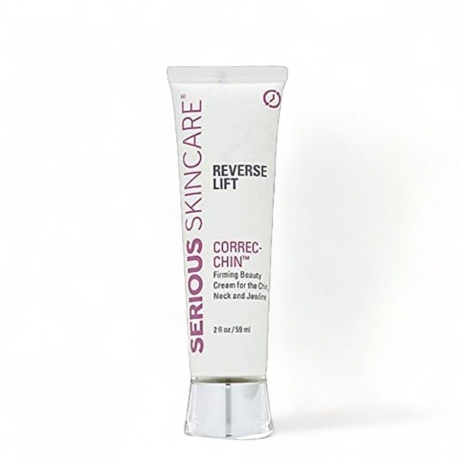 Serious Skincare Reverse Lift CORREC-CHIN - Firming Cream for Double Chin, Neck and Jawline - Tighten Loose and Sagging Skin - Anti Wrinkle Moisturizer with Glaucine - Hydrolyzed Collagen - 2 Fl. Oz.
