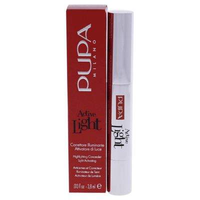 PUPA Milano Active Light Highlighting Concealer - Minimizes Signs Of Fatigue - Gives The Complexion A Fresh And Radiant Appearance - Ideal For All Skin Types - 001 Luminous Ivory - 0.013 Oz