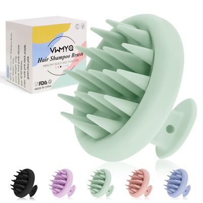 VWMYQ Soft Silicone Hair Scalp Massager Shampoo Brush, Upgraded Hair Scalp Scrubber for Dandruff Removal for Wet Dry Hair Scalp Brush Easily Reach The Root of Thick Curly Hair Scalp Massager Hair