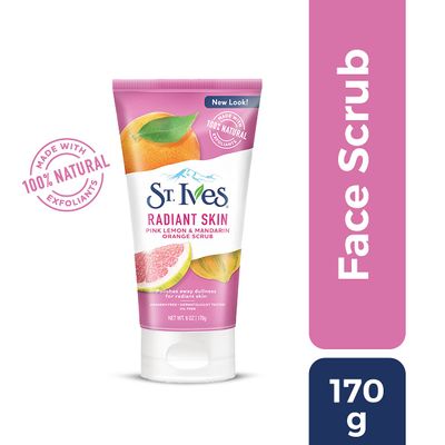 St Ives Scrub, Even &amp; Bright Pink Lemon &amp; Mandarin Orange 6 Ounce (Pack of 3)