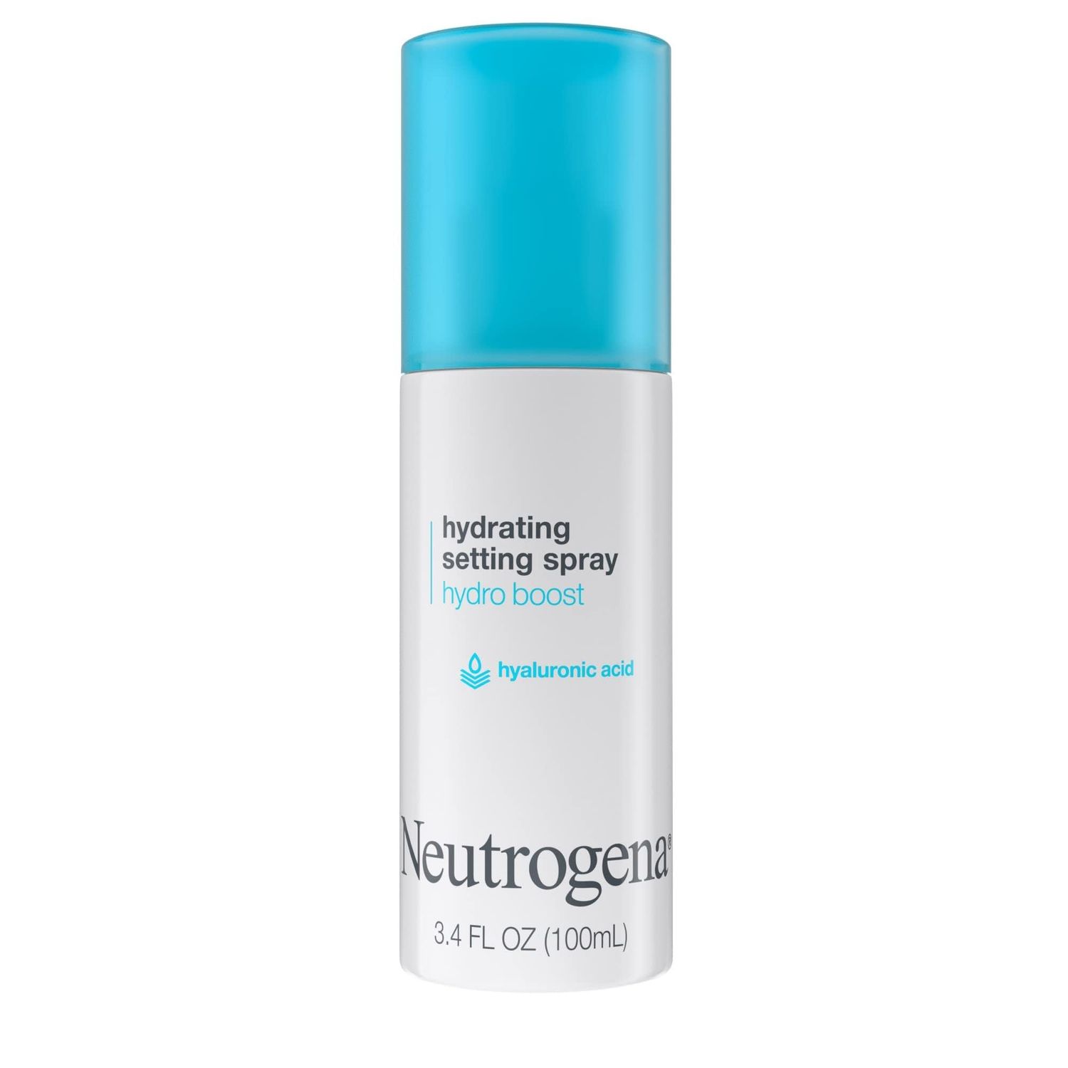 Neutrogena Hydro Boost Hydrating Makeup Setting Spray with Hyaluronic Acid, Longwear Makeup Setting Facial Mist for Smooth, Glowing, Dewy Skin, Non-Comedogenic &amp; Hypoallergenic, 3.4 fl. oz