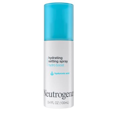 Neutrogena Hydro Boost Hydrating Makeup Setting Spray with Hyaluronic Acid, Longwear Makeup Setting Facial Mist for Smooth, Glowing, Dewy Skin, Non-Comedogenic &amp; Hypoallergenic, 3.4 fl. oz