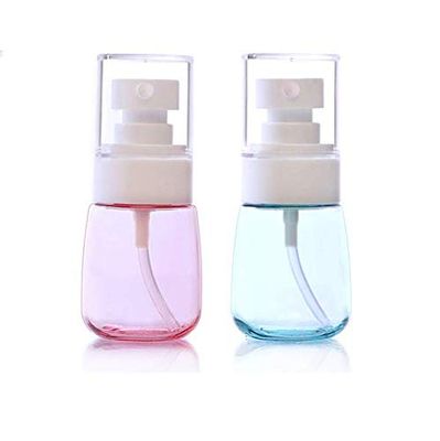 LASSUM 2 Pcs 30ml/1oz Mini Fine Mist Spray Bottles, Empty Clear Travel Containers Water Mist Sprayer for Cosmetic Skincare Lotion Perfumes