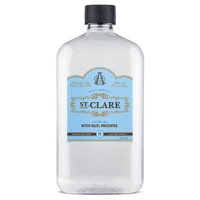 St Clare Alcohol Free Witch Hazel Facial Toner - Organic Witch Hazel Toner with Aloe Vera for Face and Skin - Witch Hazel Alcohol Free and Fragrance Free, Unscented Toner Witch Hazel, 16 Ounce