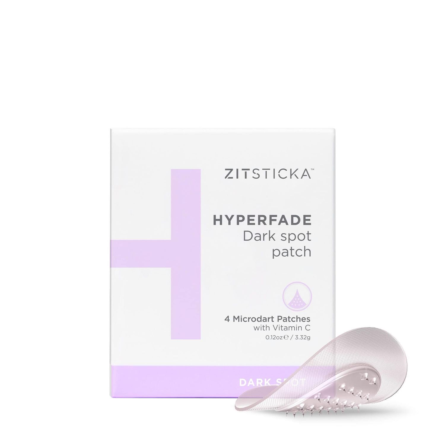 ZitSticka Hyperfade Acne Patches for Face - World's Most Potent Pimple Patch with Fast-Acting Microdarts - Starts Working within 2 Hours for Deep, Early-Stage Zits &amp; Blemish - 4 Count