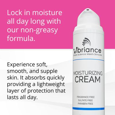 Vibriance Moisturizing Face Cream, 1.7 fl oz - Ultra-Hydrating, Fast-Absorbing Moisture - Deeply Nourishing, Softening Facial Moisturizer for All Skin Types