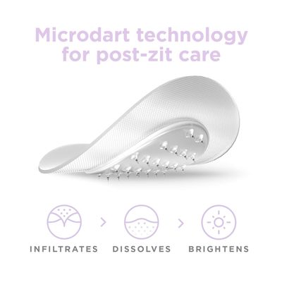 ZitSticka Hyperfade Acne Patches for Face - World's Most Potent Pimple Patch with Fast-Acting Microdarts - Starts Working within 2 Hours for Deep, Early-Stage Zits & Blemish - 4 Count