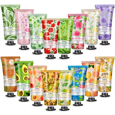 KONEUK 16 Pack Hand Cream Gifts Set, Christmas Stocking Stuffers Gifts For Women, Bulk Hand Lotion Travel Size for Dry Cracked Hands, Mini Hand Cream for Baby Shower Party Favors, Bridal Shower Gifts