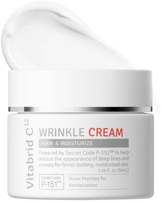 VITABRID C12 Wrinkle Cream - Age Defying Skin Recovery Moisturizer with Peptides, Vitamin C, Shea Butter - Wrinkle Repair Moisturizing Day &amp; Night Skincare for Face and Neck - Fragrance Free, 1.69oz.