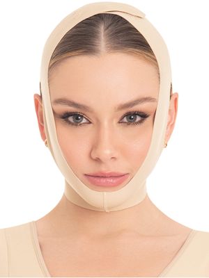 M&amp;D Face Slimming Chin Strap Lipo Compression Garment Mentonera Postquirrgica Facial Beige M