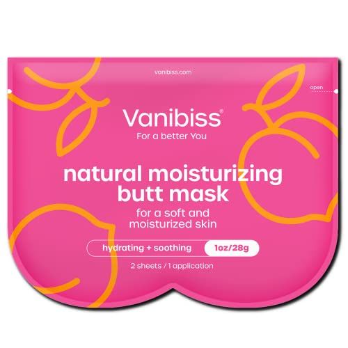 Vanibiss Butt Mask - Moisturizing Butt Mask for Women - Hydrating &amp; Soothing Beauty Mask for Your Bum - Collagen Mask Skincare for Buttocks - Sheet Mask (2 Sheets - Single Use)